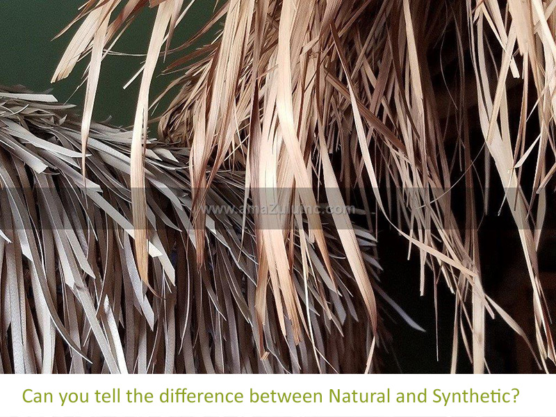 Natural vs. Synthetic Thatch