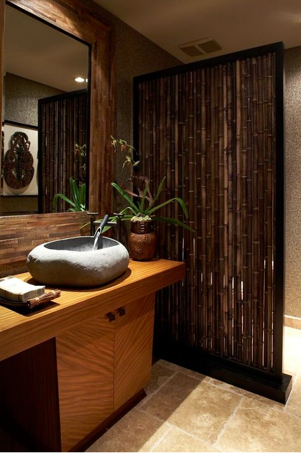 Bamboo Bathroom Partition
