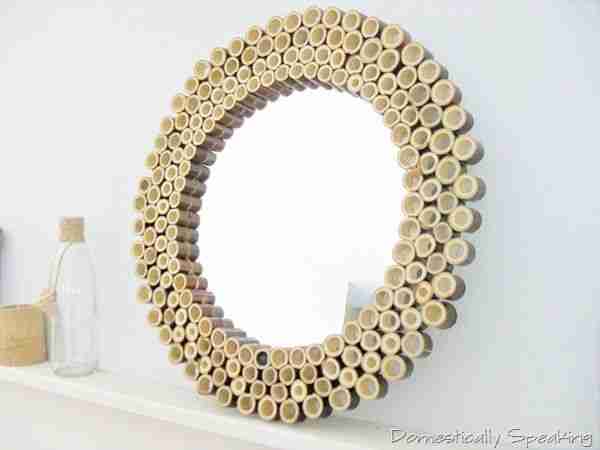 Cut Bamboo Pole Mirror